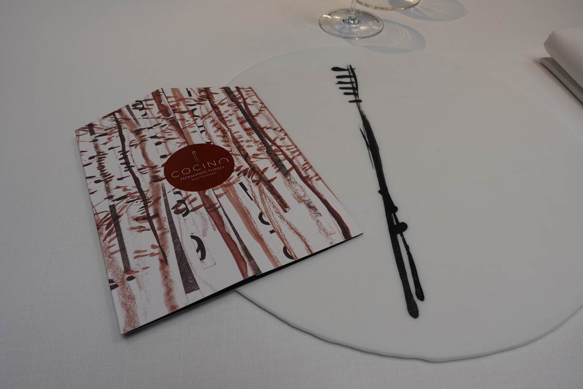 The menu, set at the table before the first course.
